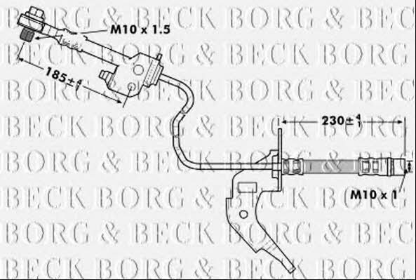 Borg & beck BBH7122 Brake Hose BBH7122
