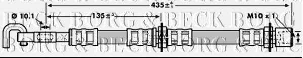 Borg & beck BBH7253 Brake Hose BBH7253