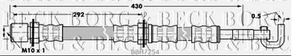 Borg & beck BBH7254 Brake Hose BBH7254