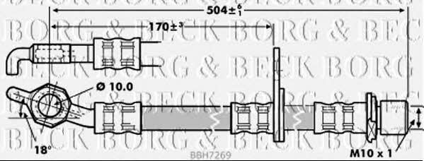 Borg & beck BBH7269 Brake Hose BBH7269