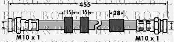 Borg & beck BBH7431 Brake Hose BBH7431