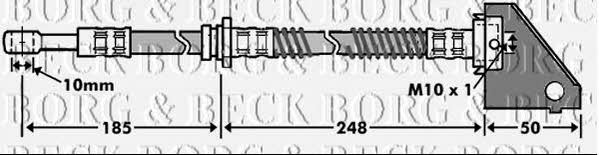 Borg & beck BBH7463 Brake Hose BBH7463