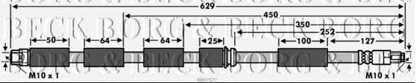 Borg & beck BBH7577 Brake Hose BBH7577