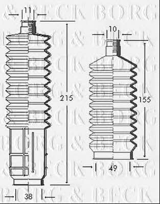 Borg & beck BSG3032 Steering rod boot BSG3032