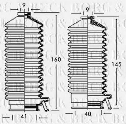 Borg & beck BSG3134 Steering rod boot BSG3134
