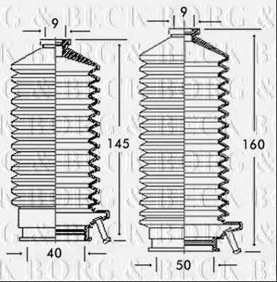 Borg & beck BSG3136 Steering rod boot BSG3136