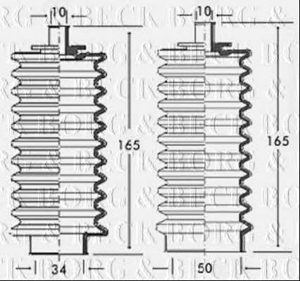 Borg & beck BSG3156 Steering rod boot BSG3156