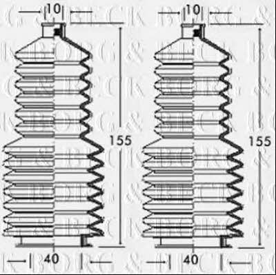 Borg & beck BSG3174 Steering rod boot BSG3174