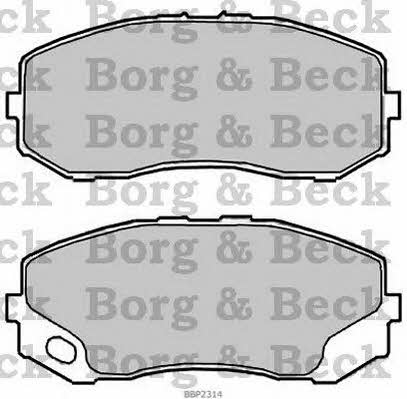 Borg & beck BBP2314 Brake Pad Set, disc brake BBP2314