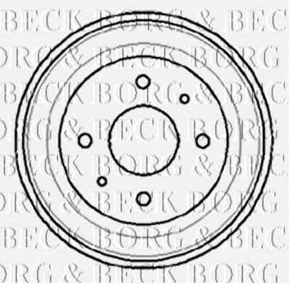 Borg & beck BBR7008 Brake drum BBR7008