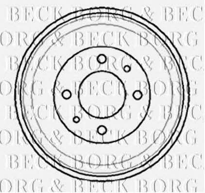 Borg & beck BBR7009 Rear brake drum BBR7009