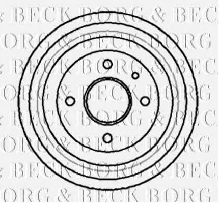 Borg & beck BBR7010 Rear brake drum BBR7010
