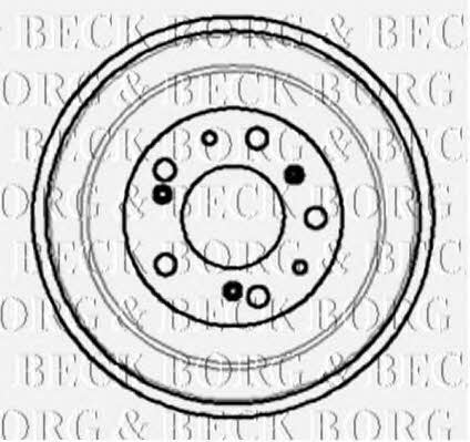 Borg & beck BBR7011 Rear brake drum BBR7011