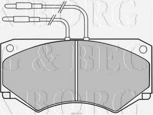 Borg & beck BBP1039 Brake Pad Set, disc brake BBP1039