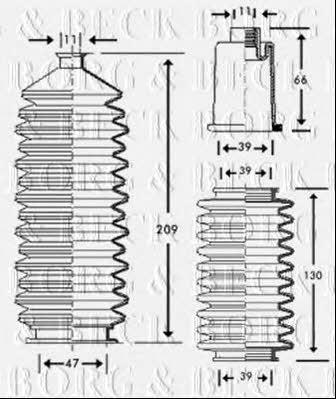 Borg & beck BSG3204 Steering rod boot BSG3204