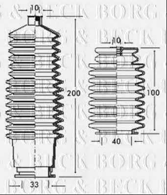 Borg & beck BSG3205 Steering rod boot BSG3205