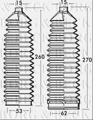 Borg & beck BSG3228 Steering rod boot BSG3228