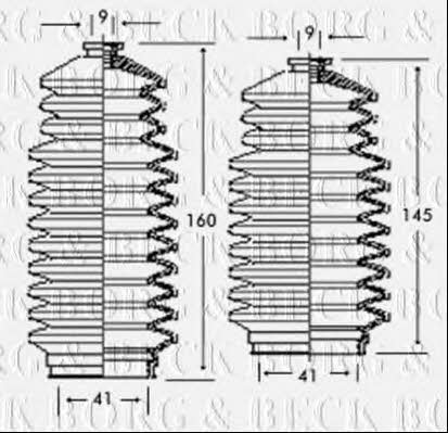 Borg & beck BSG3245 Steering rod boot BSG3245