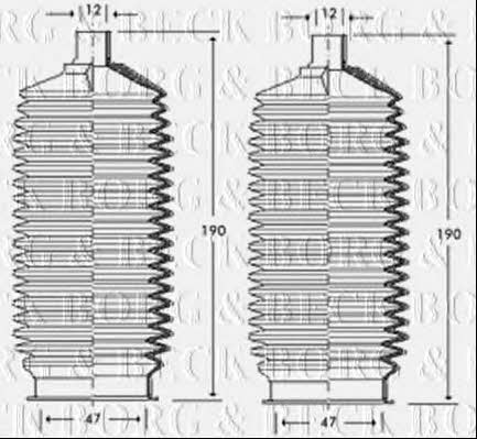 Borg & beck BSG3253 Steering rod boot BSG3253