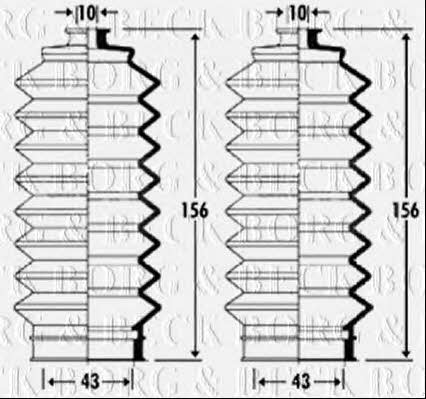 Borg & beck BSG3305 Steering rod boot BSG3305