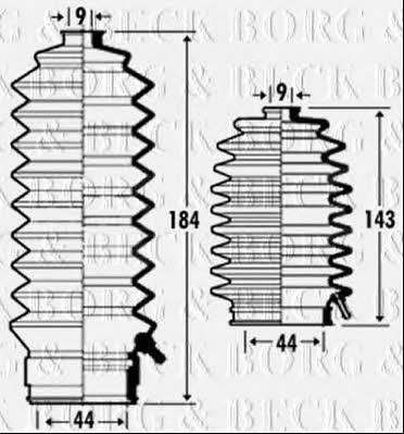 Borg & beck BSG3309 Steering rod boot BSG3309