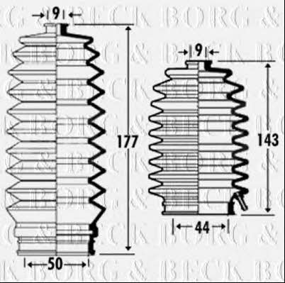 Borg & beck BSG3313 Steering rod boot BSG3313