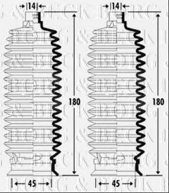 Borg & beck BSG3326 Steering rod boot BSG3326