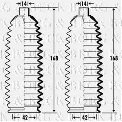 Borg & beck BSG3344 Steering rod boot BSG3344