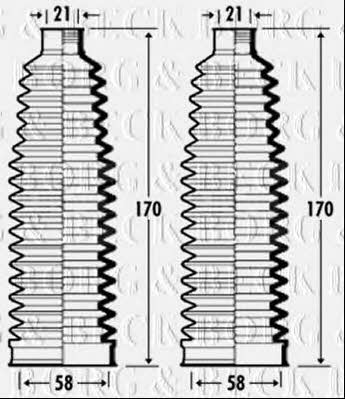 Borg & beck BSG3356 Steering rod boot BSG3356