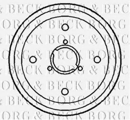 Borg & beck BBR7017 Rear brake drum BBR7017