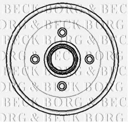 Borg & beck BBR7024 Rear brake drum BBR7024