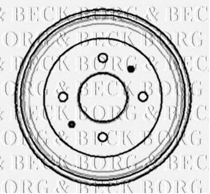 Borg & beck BBR7025 Rear brake drum BBR7025