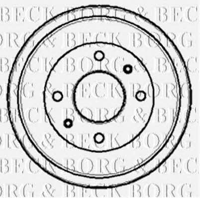 Borg & beck BBR7028 Rear brake drum BBR7028