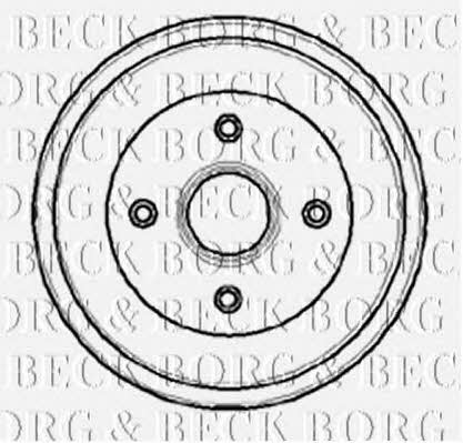 Borg & beck BBR7033 Rear brake drum BBR7033