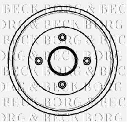 Borg & beck BBR7034 Rear brake drum BBR7034