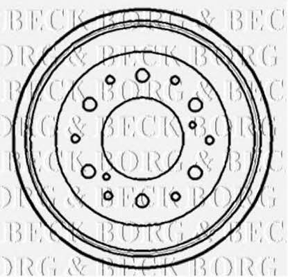 Borg & beck BBR7038 Brake drum BBR7038