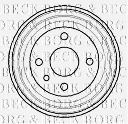 Borg & beck BBR7042 Brake drum BBR7042