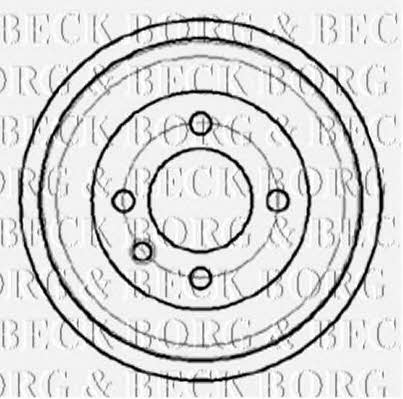 Borg & beck BBR7043 Rear brake drum BBR7043
