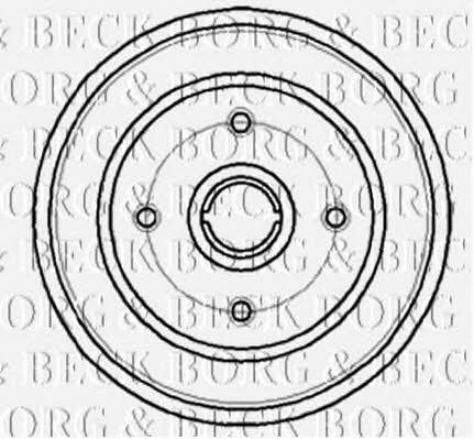 Borg & beck BBR7044 Rear brake drum BBR7044