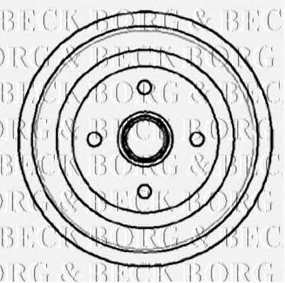Borg & beck BBR7046 Rear brake drum BBR7046
