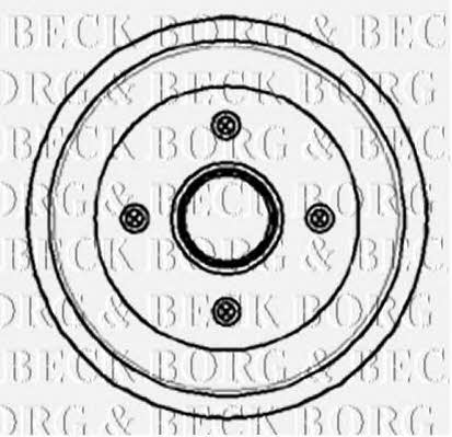 Borg & beck BBR7054 Rear brake drum BBR7054