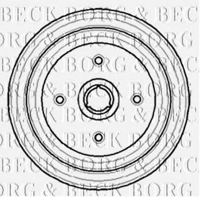 Borg & beck BBR7064 Brake drum BBR7064