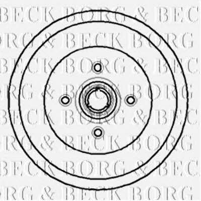 Borg & beck BBR7066 Rear brake drum BBR7066