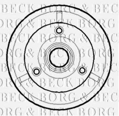 Borg & beck BBR7074 Rear brake drum BBR7074