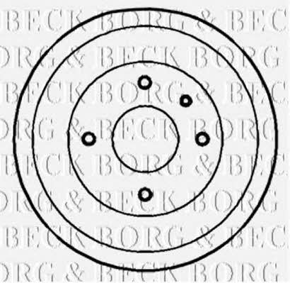Borg & beck BBR7077 Rear brake drum BBR7077