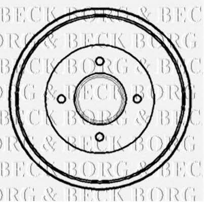 Borg & beck BBR7081 Rear brake drum BBR7081