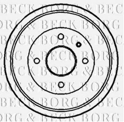 Borg & beck BBR7091 Rear brake drum BBR7091