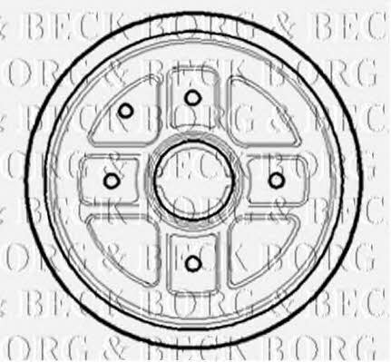 Borg & beck BBR7093 Brake drum BBR7093