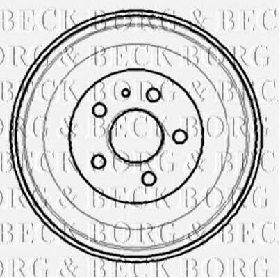 Borg & beck BBR7100 Rear brake drum BBR7100