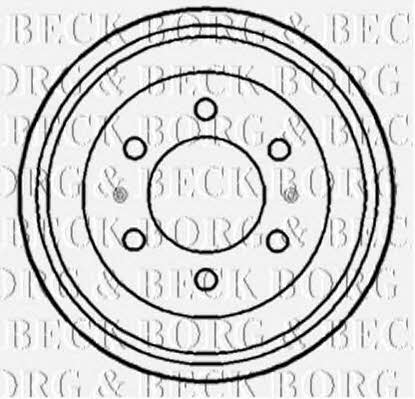 Borg & beck BBR7102 Rear brake drum BBR7102